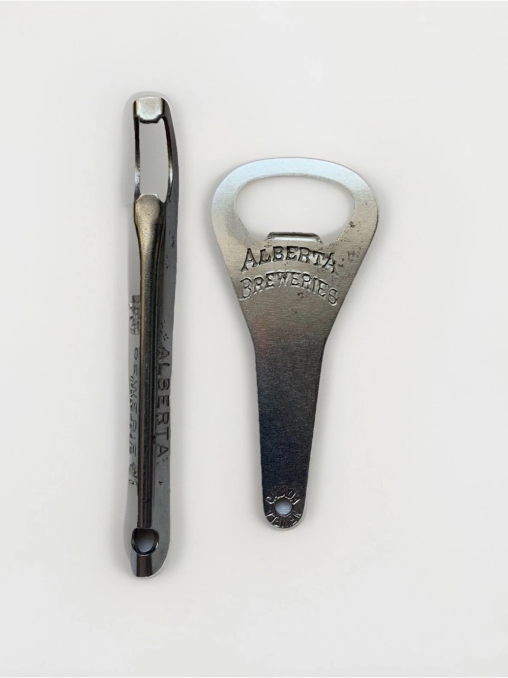 Vintage Alberta Breweries Bottle Openers - Lot of 2 Spinner - Man Cave